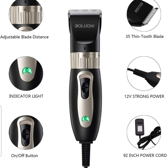 Dog & cat Clippers Shaver 12V High Power Dog Grooming Clippers for Thick Coats - Picture 2 of 11